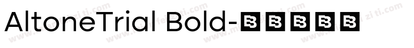 AltoneTrial Bold字体转换